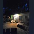 Bungalow Wohnwagen Mobilheim Ansicht auf dem Ostsee Campingplatz